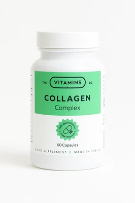 THE VITAMINS CO. Hydrolysed Marine Collagen 60 Capsules – Skin, Hair, Joint Support –Max Strength