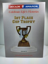 1st Place 3D Gold Cup Trophy DECADE AWARDS CM-98171 Brand New Fantasy Football