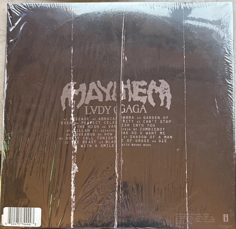Signed - Lady Gaga - Mayhem - 2025 Alternate Art - 180g vinyl - New/NM + Poster - Image 3 of 4