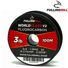 FULLING MILL FLUOROCARBON  V2 WORLD CLASS TIPPET - LEADER  - FISHING LINE 100M