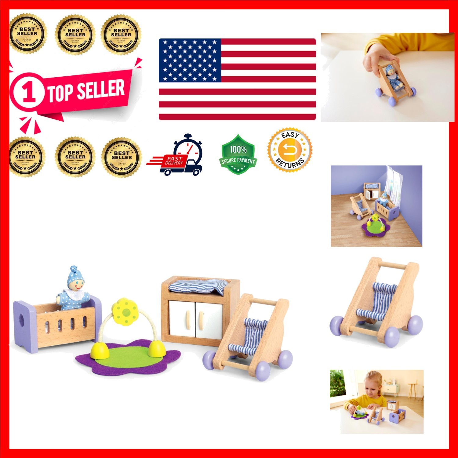 For Dollhouses - 7 Pieces