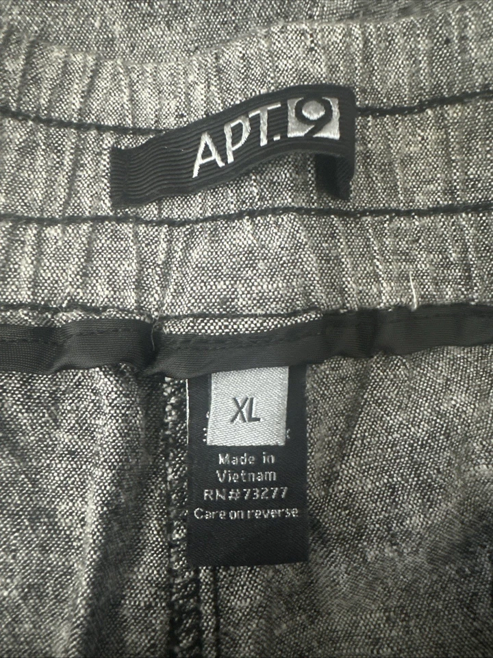 Pantalones Cortos para Mujer Apt 9 Mezcla de Lino XL Gris Clásico Pull On Chic Bolsillos Verano Foto 2 de 4