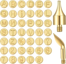Lothee 43 Pcs Wood Burning Tips Kit Wood Burning Letters Numbers Alphabet Stamp