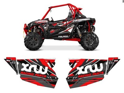 Türen Dekor rot für Polaris RZR 1000XP