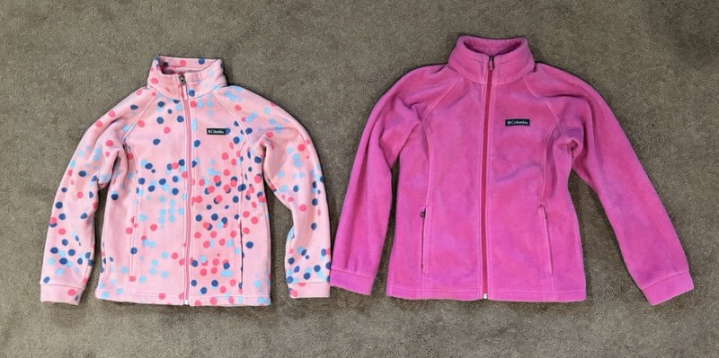 Columbia Fleece Zip Up Jackets Benton Springs Medium M 10/12 Girls Spring