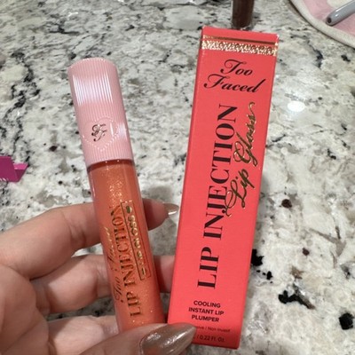Too Faced Lip Injection Lip Gloss Peach Cooling Instant Lip Plumper 0.22 fl oz