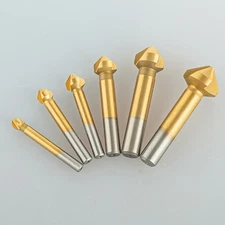 6/7Pcs 90 Degree 3 Flute 6.3-20.5mm HSS Countersink Drill Bit Chamfer Cutter End