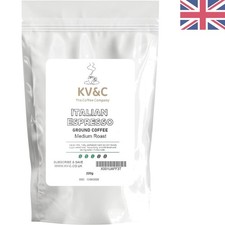 Italian Espresso Ground Coffee - Rich Medium Roast, Chocolate Notes, 220g 40.86 per kilo