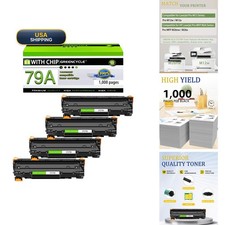 79A Toner Cartridge Compatible for HP CF279A M12w MFP M26nw 4 Pack