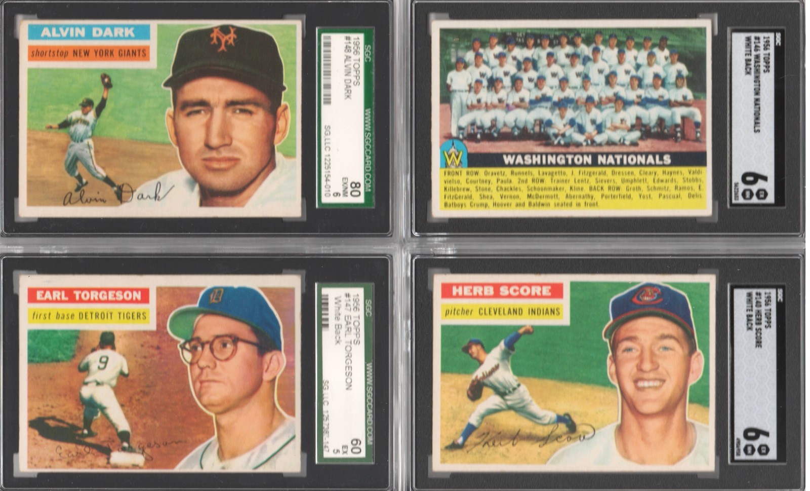 1956 Topps Herb Score White Back #140 SGC 6