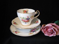 Vintage Duchess Bone China Floral Posy Tea Cup Saucer Side Plate  Trio