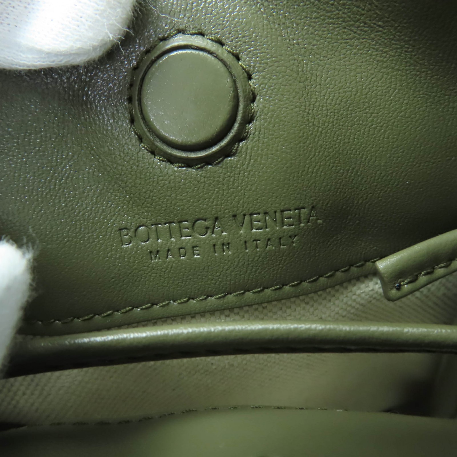 Excellent BOTTEGAVENETA Shoulder Bag INTRECCIATO leather khaki leather Women thumbnail 11