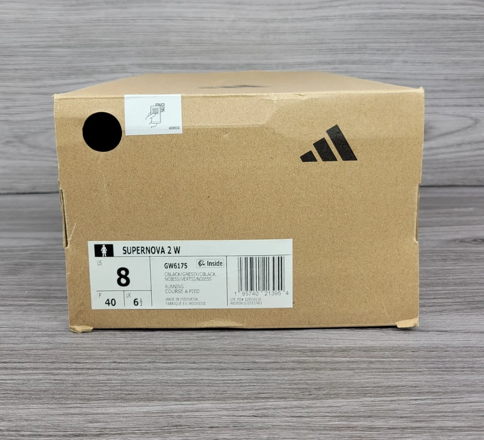 Size 8 - adidas Supernova 2 Black Grey W - Image 3 of 4