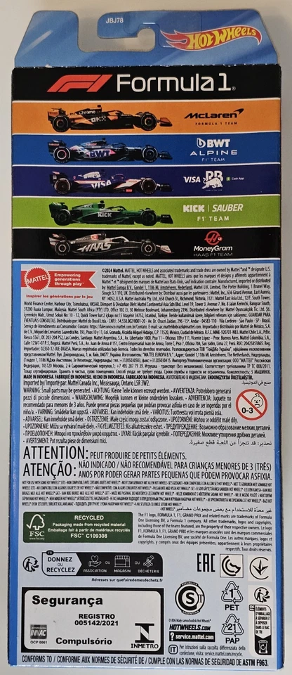 Hot Wheels 5-Pack - Formel 1 Formula 1 Red Bull Sauber Haas McLaren BWT NEU OVP - Bild 3 von 3