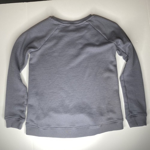Gymboree Girl’s Large Grey Gray Long Sleeve Silver Stars Pullover Sweatshirt Top - Picture 2 of 10