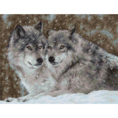 Luca-S Kreuzstichset ''Wölfe'', Zählmuster, 27x20,5cm