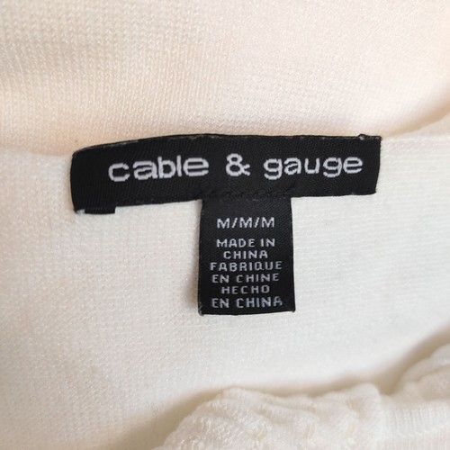 Cable & Gauge Women's White Sleeveless Top Medium - Picture 3 of 3