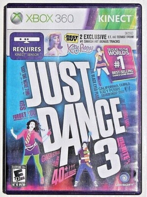 Just Dance 3 (Microsoft Xbox 360, 2011) Complete Box, Instructions and Disc