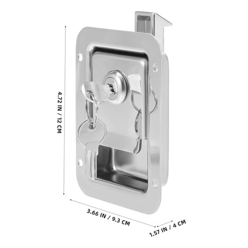 Utility Bed Door Latches Flush Mount Lock Heavy Duty Tool Box Travel - Picture 10 of 11