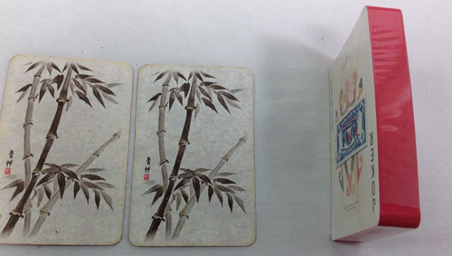 Tarjetas de juego de colección comodines baraja sin abrir bambú sello alemán EE. UU. Int Rev Hallmrk - Imagen 4 de 4
