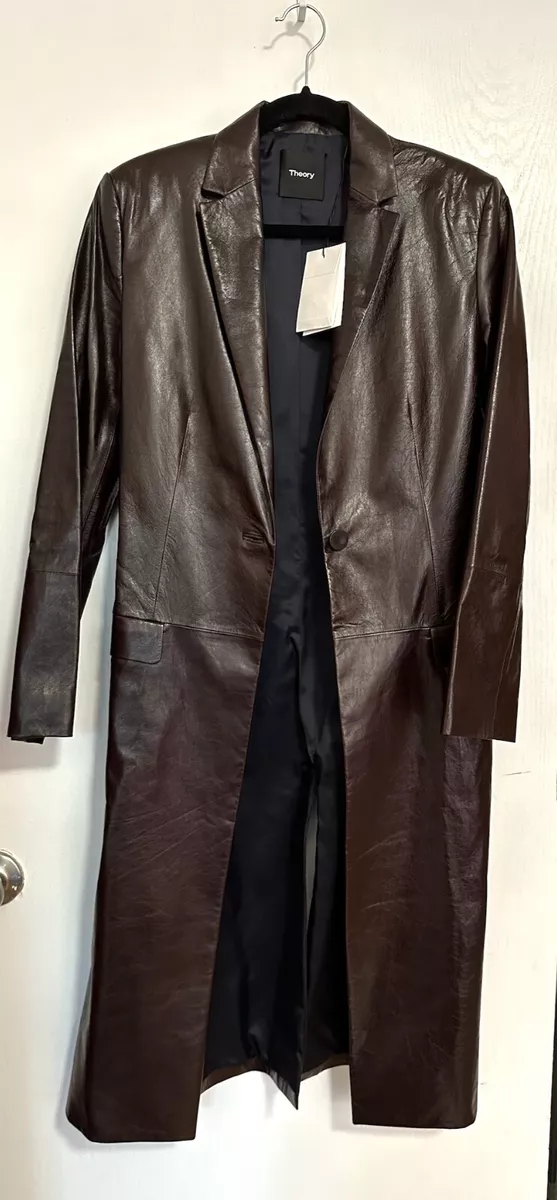 Theory Leather Trench Coat Brand New with tags Original Price 1 895