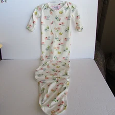 Sweet Honey Boutique 6 Month Girls long sleeper gown swaddle floral-nwot