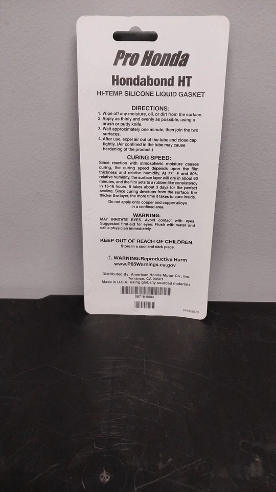 Junta líquida de silicona Hi-Temp Honda / Acura Hondabond HT 08718-0004 Foto 2 de 2