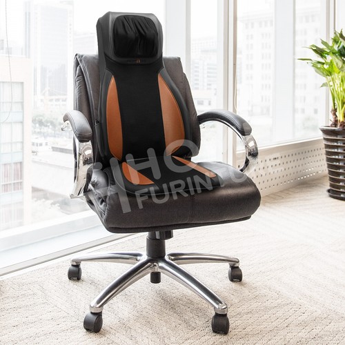 Full Body Neck Back Shiatsu Massage Chair Seat Heat Car Massager Cushion Orange - Picture 4 of 12
