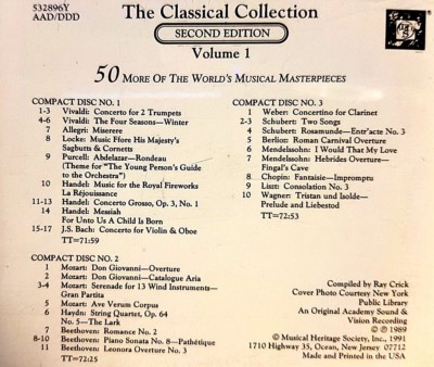 THE CLASSICAL COLLECTION 50 more of worlds musical masterpieces CD