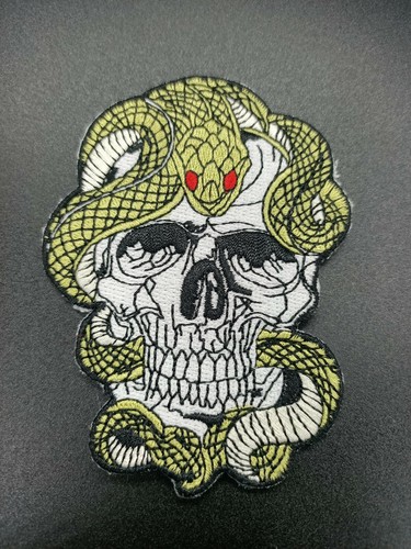 parche calavera serpiente rock rider motor custom ropa patch snake skull  pecado | eBay