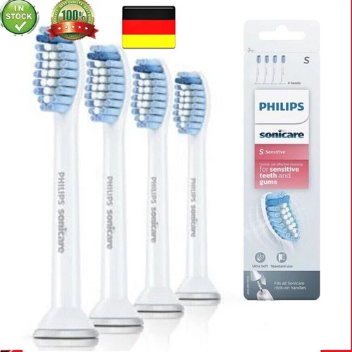 4x Philips Sonicare Original S Sensitive Standard-Schallzahnbürstenköpfe WR1NMN5 - Bild 1 von 4