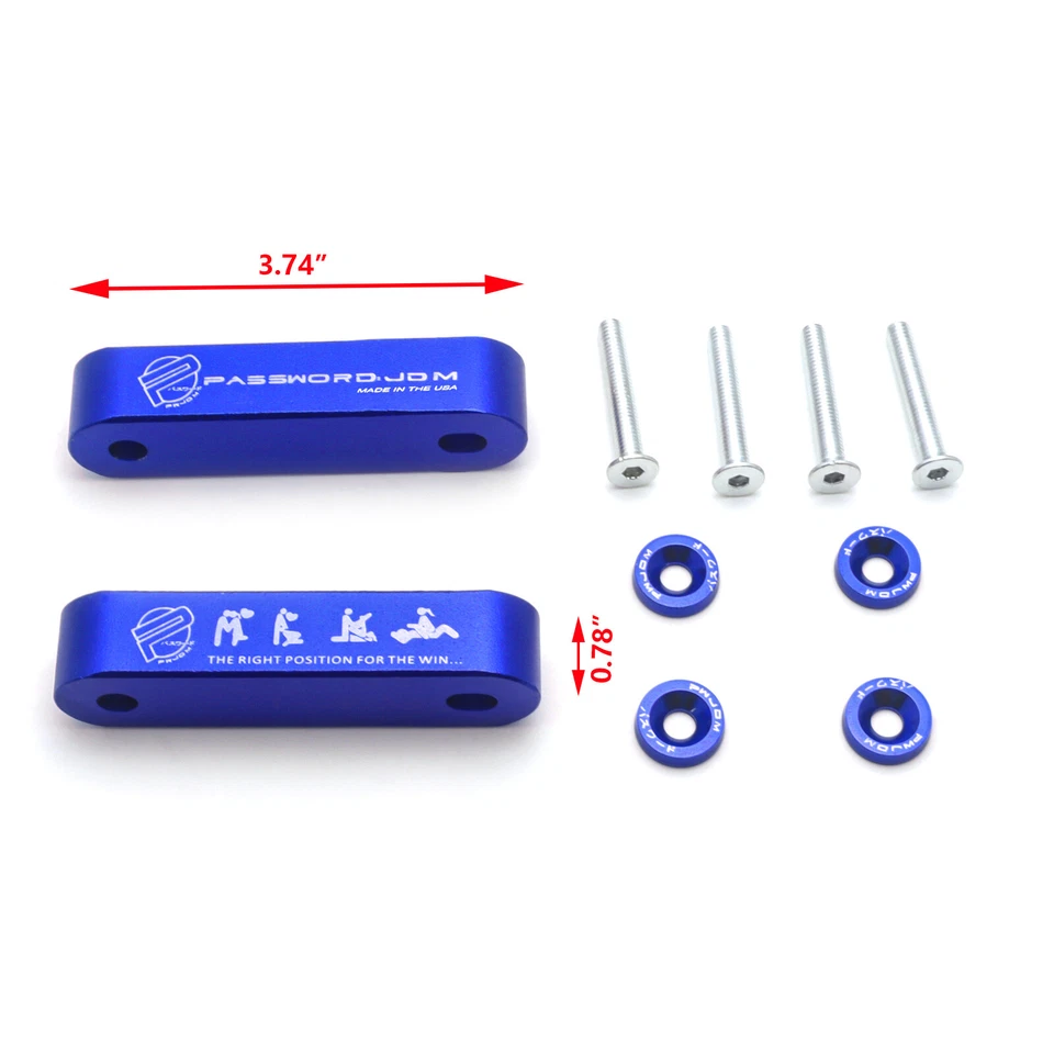 Kit elevador espaciador de ventilación de capó JDMPASSWORD para Honda Civic EK EF 88-00 Acura Integra Foto 3 de 4