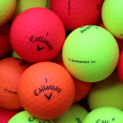 100 Callaway Superhot Bold Matte Bunt Golfbälle AAAA Lakeballs Top-Qualität Matt