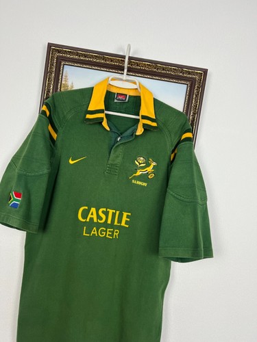 Vintage 90's Nike South Africa Rugby Union Jersey Mens Green Trikot Rare Size XL - Picture 3 of 14