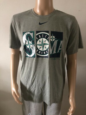MLB Nike Herren Seattle Mariners T-Shirt Grau Gr. L 06G