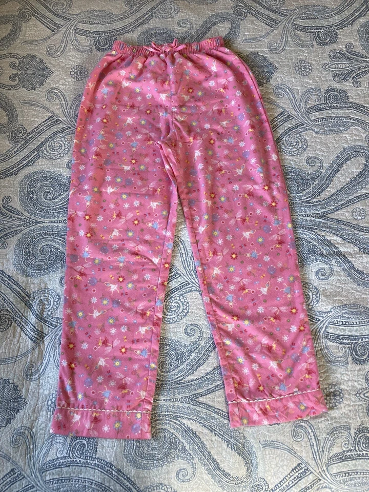 Land’s End Girls Flannel Pajamas Size 14/16 Pink Ferries Ballerinas - Image 4 of 4