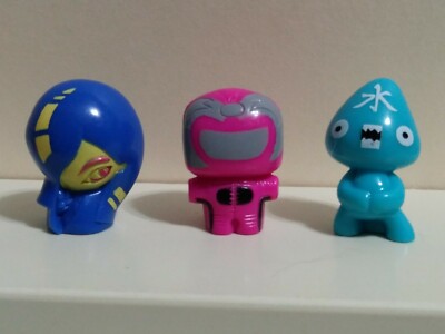 Lot Of 3 GOGO s CRAZY BONES Magic Box Int Mini Figures