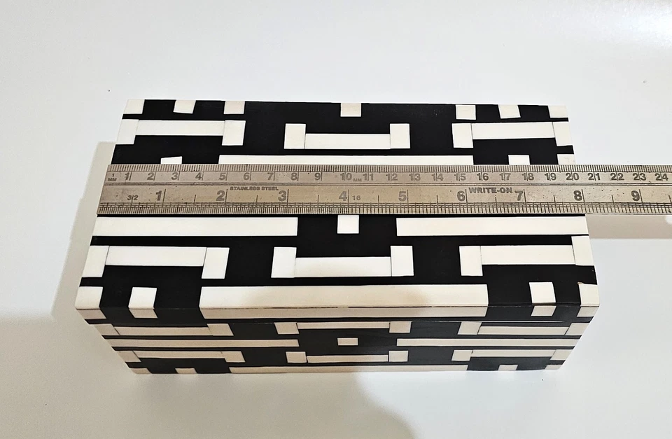 Handmade Indian Decorative Wooden And Bone Inlay Storage Box - Image 4 of 4