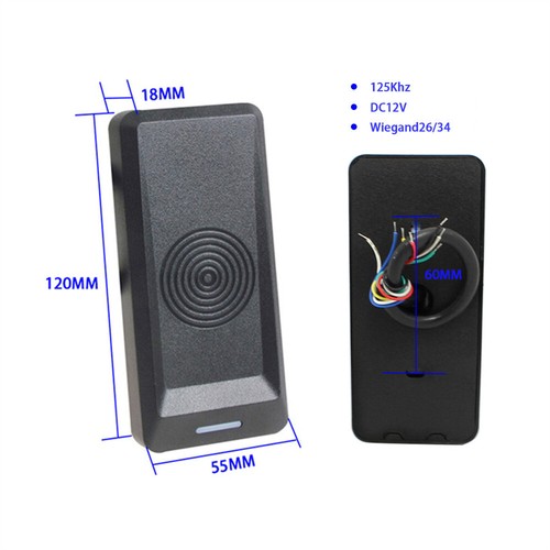 LECTOR de control de acceso sin contacto doble LED Wiegand26/34 125Khz EM4100/4102 RFID Wiegand26/34 - Imagen 2 de 9