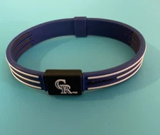 VINTAGE COLORADO ROCKIES Phiten Titanium MLB Bracelet - Large - NEW, LOOSE