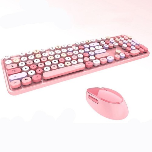 MOFII Wireless Keyboard and Mouse Combo, 2.4G Full-Size Retro Typewriter Compute - Picture 120 of 134