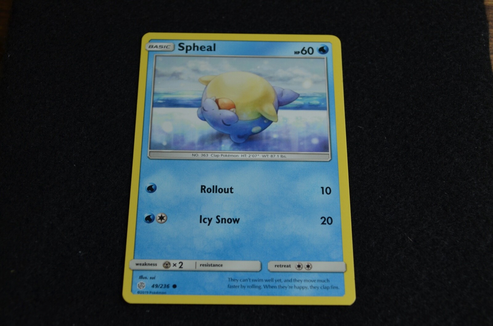 Pokemon SPHEAL Sun & Moon Cosmic Eclipse 49/236 NM/Mint