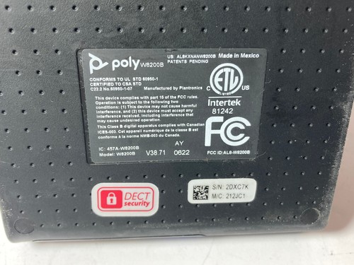 Plantronics Poly W8200B Wireless Charging Headset Base - Photo 5/6