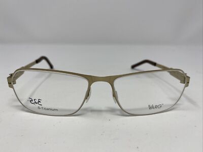 VARG Japan Alm M05 09 56-16-138 Antique Gold Full Rim Eyeglasses Frame V574