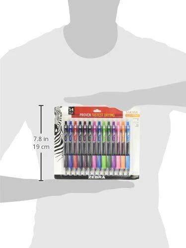 Zebra Sarasa Dry X20 14 Count Quick Dry Gel Pens Assorted Colors 0.7mm - Image 3 of 3