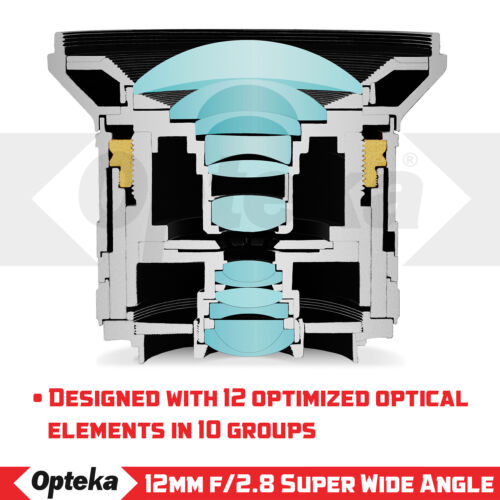Opteka 12mm f/2.8 Lens for Panasonic GH5 GH4 GX85 GF8 GF7 GX850 GX8 G85 G9 G7 - Picture 3 of 11