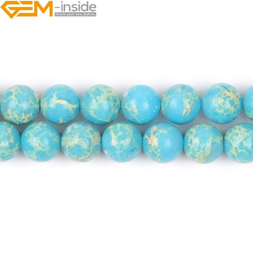 Sea Sediment Jasper Stone Round Loose Beads Jewelry Making 15" Wholesale Lot - Picture 91 of 101