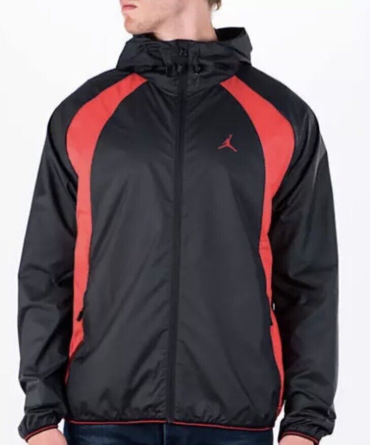 Nike Jordan Mens Wings Windbreaker Jacket Black 897884-015 Nike Jordan Mens Wings Windbreaker Jacket Black 897884-015