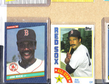 Jim Rice-2 Card Lot-1986 Donruss+1984 Topps All-Star-Red Sox-NMMT