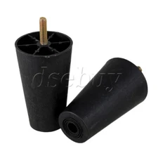 5x Black Plastic Tapered Furniture Legs for Sofa Table 40x60x100mm